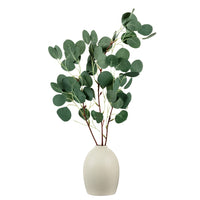 Gry Mattr - Vase avec eucalyptus artificiel - 10 po H-Mesure environ 10 po de hauteur totale (vase + tiges)