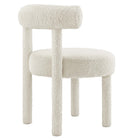 Modway - Toulouse Tissu Boucle Chaise à manger - Ivoire - Ensemble de 2-8