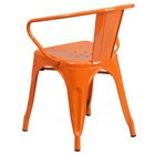 Flash Furniture – Ensemble avec table et 2 sièges à bras ajourés, intérieur/extérieur, métal, orange (CH31330270OR)-Capacité de 330 lb