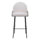 Zuo - Jambi Tabouret de bar - Ivoire - Ensemble de 2-Tissu style mouton bouclé