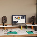 Kanto - Haut-parleurs de bureau alimentés avec USB-C, RCA, Bluetooth 5.3 et sortie casque - Pierre ponce, Paquet de 2-Garantie limitée du fabricant de 2 ans