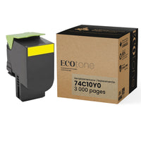 Ecotone - Lexmark 74C10Y0 Toner remanufacturé - Jaune 3K-Couleur: Jaune