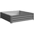 Outsunny - Jardin surélevé 4 pi x 4 pi x 1 pi pour légumes - gris clair-La meilleure et la plus simple façon de cultiver votre propre jardin à la maison 