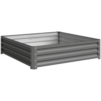 Outsunny - Jardin surélevé 4 pi x 4 pi x 1 pi pour légumes - gris clair-La meilleure et la plus simple façon de cultiver votre propre jardin à la maison 