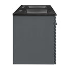 Modway - Render Fixation murale de 48" Vanette de salle de bain - Gris Noir-Bassins d’évier en céramique