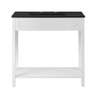 Modway - Altura 36" Vanette de salle de bain - Blanc Noir-Assemblée requise