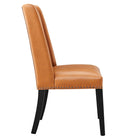 Modway - Baron Cuir végane Chaise à manger - Tan-Épingles de pied non marquées