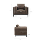 Modway - Roscoe Cuir végane Fauteuil - Espresso-Confort de siège profond avec mousse à haute résilience