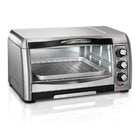 Four grille–pain HamiltonBeach − acier inox-La grande porte vitrée incurvée facilite l’accès aux aliments