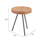 Zuo - Stuart Table d’appoint - Naturel-Garantie limitée de 3 ans