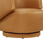 Modway - Celestia Cuir végane Tissu et bois Chaise pivotante - Tan-7