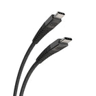 Scosche – Câble tressé USB-C à USB-C Strikeline - 1,2 m (4 pi) - noir-Compatible avec la technologie USB-C Power Delivery pour une recharge rapide et un transfert de données rapide