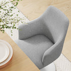 Modway - Lippa Salle à manger pivotante Rembourré Fauteuil - Blanc gris clair-Coussin de siège amovible