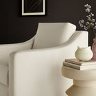 Modway - Liora Performance Velvet Fauteuil - Alabaste-Pivot métallique à 360 degrés