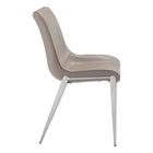 Zuo - Magnus Chaise de salle à manger - Brun/Argent - Ensemble de 2-Dimensions: 23,6 po L x 21,3 po L x 35,4 po H