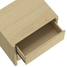 Manhattan Comfort - Linda 24" Table de nuit moderne à 2 tiroirs - Chêne naturel - Lot de 2-Design de tiroir épuré à façade plane pour une esthétique minimaliste et contemporaine
