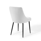 Modway - Viscount Tissu rembourré Chaises de salle à manger Ensemble de 2 - Noir Blanc-8