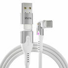 Statik - 360 Pro Câble de Charge/Sync Universel Magnétique 6.6 pi, Blanc-Nouvelles couleurs et nouvelles version Pro : Choisissez entre Orange vif et Bleu marine, ou optez pour les deux pour un style encore plus affirmé. Retrouvez facilement vos câbles et organisez-les grâce à un système de couleurs ingénieux
