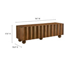 Modway - Sorren Festonné 54 po Bois Meuble TV, Noyer-Conception de porte festonnée