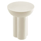 Modway - Caspian Béton rond Table d’appoint - Blanc-Limite de poids : 198 lb