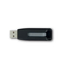 Clé à mémoire flash V3 USB 3.2 Génération 1 Store ’n’ Go de Verbatim, 32 Go, gris-Protection de produit antimicrobienne Microban intégrée qui aide à lutter contre la croissance des bactéries