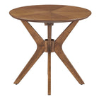 Modway - Crossroads Rond 24 po Bois Table d’appoint - Noyer-Assemblée requise