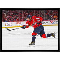 Alexander Ovechkin Washington Capitals 20x29Shooting sur toile - Toile encadree - 31" x 22"-Impression sur toile de qualité supérieure avec bordures enveloppées