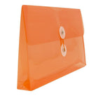 JAM Paper Enveloppes commerciales de plastique avec fermeture à bouton et ficelle, 5 1/4 po x 10 po, orange, paquet de 24-Cet article sera expédié des États-Unis.