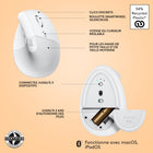 Logitech - Lift pour Mac Souris Ergonomique Verticale sans Fil - Bluetooth - Blanc-Conception durable : les pièces en plastique de Lift for Mac contiennent 54% de plastique recyclé certifié post-consommation