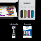 Epson - T522 Bouteille d’encre - Capacité standard - Cyan-Modèles compatibles: ET-2400, ET-2720, ET-2800, ET-2803, ET-2840, ET-4700, ET-4800, ET-4810