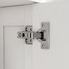 HOMCOM - Armoire murale de salle de bain avec 2 portes arquées et poignées dorées - grain de bois blanc-Surface en mélamine résistante aux rayures pour un nettoyage facile