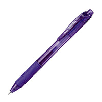 Pentel - EnerGel-X Rétractable Stylo à Encre Gel - (0,5mm) Pointe Aiguille - Encre Violette-L’encre EnerGel permet une écriture plus douce que la compétition* (*Testée en interne d’être plus fluide que le principal concurrent sur papier standard).