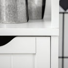 Kleankin - Armoire colonne de salle de bain étroite autoportante - blanc-Matériau : MDF 