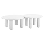Zuo - Ola Table basse - Blanc - Ensemble de 2-Garantie limitée de 3 ans