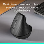 Logitech - Lift Left Souris Ergonomique Verticale - Graphite-Dites oui au confort : Reposez-vous sur la souris verticale Lift toute la journée, avec une prise en main texturée douce et un repose-pouce confortable pour un confort de niveau supérieur