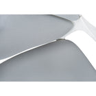 Monarch Specialties - 7270 Chaise De Bureau Dossier Haute Exec - Blanc/Tissu Gris-Dimensions de la boîte: 27 po L x 11 po L x 23 po H, poids de la boîte: 32 lb