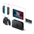 Nintendo - Switch 2 avec Mario Kart World Bundle, Noir-Multijoueur sur la même console, mode sans fil local, multijoueur en ligne