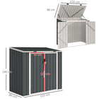 Outsunny - Abri pour bacs à ordures 5 pi x 3 pi pour 2 poubelles-Chaîne supérieure pour attacher le couvercle aux couvercles des bacs, afin qu'ils se soulèvent en même temps pour déposer les déchets  
