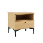 Manhattan Comfort - Lot de 2 tables de chevet modernes Amara 39,4" - Chêne naturel-Hauteur des pieds : 15 cm