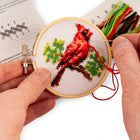 Kikkerland - Kit De Broderie Cardinal-Comprend tout ce dont tu as besoin pour créer ta propre œuvre d'art
