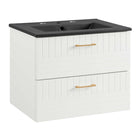 Modway - Daybreak 24" Vanette de salle de bain - Blanc Noir-Vanité de salle de bain moderne