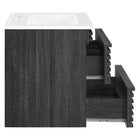 Modway - Render Support mural de 24" Vanette de salle de bain - Blanc charbon-Matchs non inclus