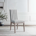 Modway - Maisonette Tissu vintage français à touffes Tissu Fauteuil d’appoint de salle à manger - Gris clair-Épingles de pied non marquées