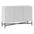 Hudson&Canal - Buffet Brighton 48" de largeur - Blanc-Un design contemporain moderne pour votre salle à manger, votre cuisine ou votre bureau