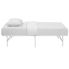 Modway - Horizon Acier inoxydable Cadre de lit simple, Blanc-Cadre en acier inoxydable robuste