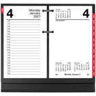 AT-A-GLANCE – Recharge de calendrier de bureau quotidien 2027 avec onglets mensuels 2 pages/jour – 6 po H x 3 1/2 po l – anglais-Rendez-vous aux 30 minutes : 7 h 00 à 17 00