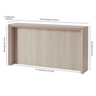 Hudson&Canal - Console Piedmont 56" de largeur - Blanc aulne-8