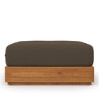 Modway - Tahoe Terrasse extérieure Bois d’acacia Ottoman in Cacao naturel-Glissements au pied sans marquer