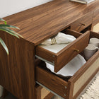 Modway - Soma 8 tiroirs Commode, Noyer-MDF et panneau de particules
