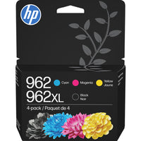 HP â€“ Emballage assorti d'encre d'origine HP 962 CMJ / 962XL noir, paq./4 (3JB34AN#140)-Couleur de l'encre : noire